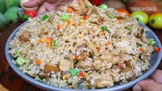 Family-Friendly❗Pork Adobo Fried rice Step by Step 💯✅ SIMPLE WAY of COOKING Pork Fried rice!