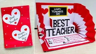 DIY - Teacher's day pop-up card ideas // Happy teacher's day greetings card handmade