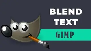 How to blend text and image in GIMP