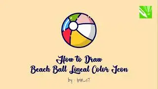 How to Draw beach ball Lineal Color Icon