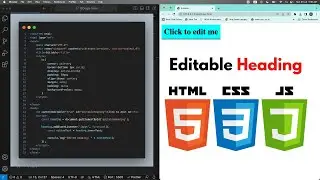 How to Create Editable Heading in Html + CSS + JavaScript @TiredProgrammer