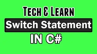 Switch Statement In C#