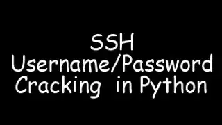 SSH Username/Password Cracking with Paramiko in Python