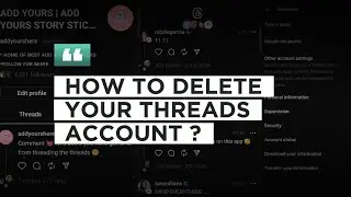 How to delete your Instagram threads account • How to delete threads account • Threads app