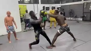 【セネガル相撲選手のボクシングスパーリング】Boxing sparring de Thiatou YOFF
