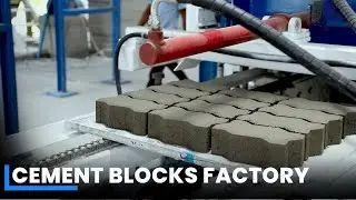 Blocks Making Factory | Manufacturing Process of Cement Blocks | Mass Manufacturing