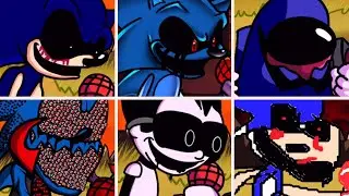 Friday Night Funkin' - Too Slow but everytime it's Sonic.EXE turn a Different Skin Mod is used