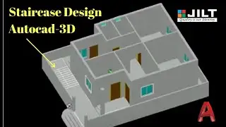 AutoCAD Complete 2D and 3D House Plan - Staircase - 3D -  Part 3