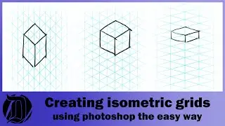 Creating isometric grids in photoshop with just 1 line using Photoshop the easiest way!