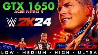 WWE 2K24 - GTX 1650 Benchmark | Acer Nitro 5 Gaming Test | Ryzen 5 3550H