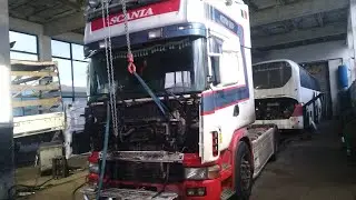 SCANIA Сонька,ремонт,замена сайлентблоков кабины,ремонт трапеции стеклоочистителей.дальнобой ремонт.