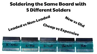 Soldering the same board with 5 kinds of solder