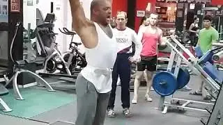 Подъём штанги 130 кг на грудь в стойку+Жимовой швунг+Толчок ( 1+1+1 )