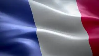 waving flag of France footage