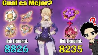 Fischl Compañia dorada VS 2 de Furia de  trueno + 2 de Gladiador | COMPARACION DAÑO | Genshin Impact