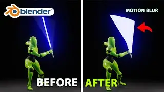 Blender Lightsaber motion blur effect TUTORIAL
