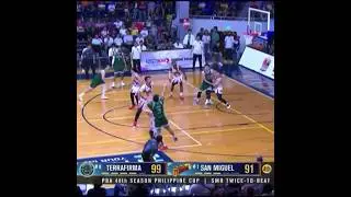 Juami Tiongson dagger three in the face of Terrence Romeo