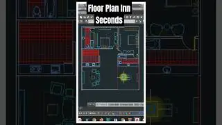 Quickly Draw Floor plan in Autocad | Place Furniture in Floor Plan Quickly | 