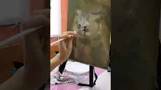 Нарисовала своего котика. Индивидуальное занятие по живописи маслом для начинающих.
