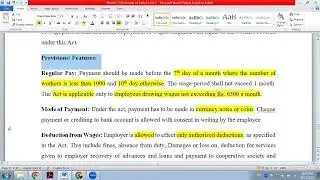 Payment of Wages Act