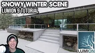 Lumion 9 Precipitation and Snow Tutorial - Snowy House Rendering