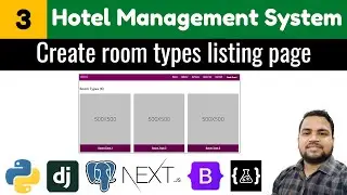 Room types listing page||reusable components||Hotel management system||django next.js tutorials