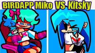 Friday Night Funkin Miko Vs Kitsky | Medium Effort Birdapp (FNF MOD HARD/Vs Sky/Moesky)