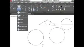 How to draw circle in AutoCad
