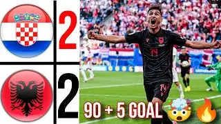 Croatia vs Albania (2-2) Euro 2024 | Highlights & Goals 2024 / Albania Goal 90+5 🤯