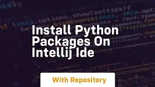 Install python packages on intellij ide