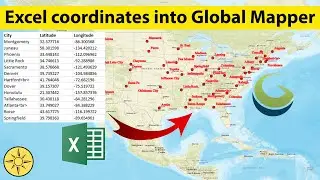 Importing Excel coordinates into Global Mapper