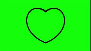 Animated Heart Icon on Green Screen With Pop-up Sound