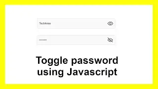 How to Hide Show Password using JavaScript with Source Code || Password Toggle using JavaScript