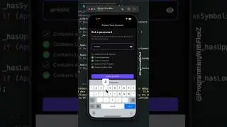 Flutter: Password Strength checker🔑 #shorts #shortvideo #flutter #swiftui