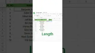 Length function in Google Sheets 