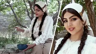 local iranian food in village iran| village life iran| village girl life| village vlog| rural vlog