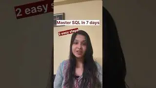 MASTER SQL IN 7 DAYS- 2 Easy steps #sqlforbeginners #sqltips