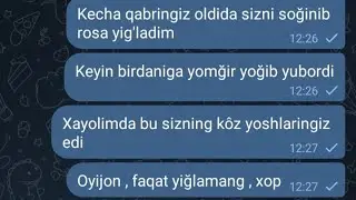 10 YOSHLI QIZCHA O'LGAN ONASIGA XABAR YOZDI / KO'RING FAQAT YIG'LAMANG