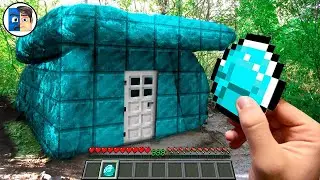Minecraft RTX in Real Life POV DIAMOND HOUSE BUILDING 創世神第一人稱真人版 Realistic Minecraft vs Real Life