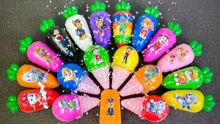 Ryder, Chase Paw Patrol Slime: Looking Clay Inside Mini Carrots...Satisfying ASMR Video