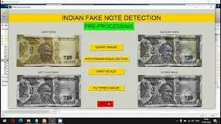 Indian Currency Denomination Recognition and Fake Currency Identification | MATLAB