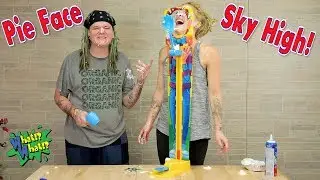 Pie Face Sky High Challenge | What!? What!?