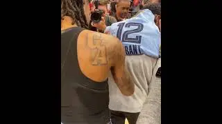 Ja Morant Gives Lil Baby His Jersey After Win Against the Hawks!