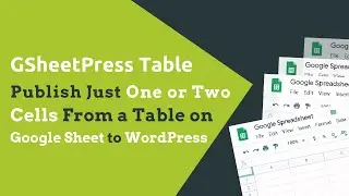 How to publish one cell from G-sheet to wordpress