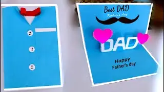 how to make father's Day pop up card / father's Day pop up card very easy