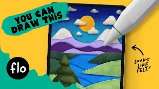 Felt Landscape Art in PROCREATE - Easy Tutorial