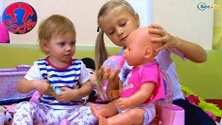 Играем с Куклой Беби Бон Видео для детей с Ярославой и Ариной Playing Baby Born Dolls