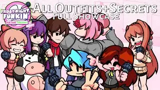 Every Outfits And Secret Outfits in FNF Doki Doki Takeover Plus (FULL SHOWCASE)