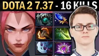 Anti-Mage Gameplay Miracle with Nullifier and 16 Kills - Dota 2 7.37