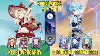 C1 Klee Overcarry & C6 Chongyun Permafreeze | Spiral Abyss Version 4.8 - 4.7 | Genshin Impact